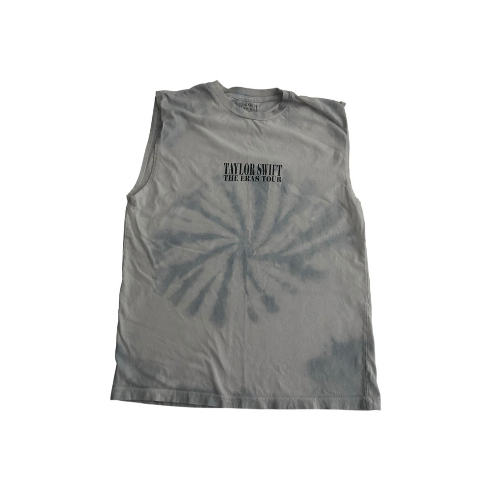 Taylor Swift The Eras Tour Blue Tie Dye Muscle Tank Top Shirt Size M